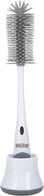 NUBY 2w1 szczotka do czyszczenia smoczków i butelek 30 cm + podstawka