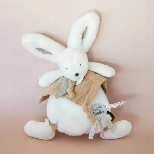 DOUDOU et Compagnie komforter przytulanka KRÓLIK z pomponem 25 cm