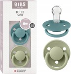 BIBS DE LUX succhietti calmanti rotondi 2 pezzi 0-3 anni SILICONE