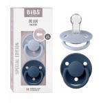 BIBS DE LUX succhietti calmanti rotondi 2 pezzi 0-3 anni SILICONE