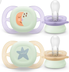 PHILIPS AVENT Ultra Start succhietti x 2 0-2 mesi NIGHTTIME si illumina al buio
