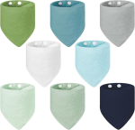 LULU MOON bavaglini bandana in mussola con bottoni a pressione 0-36 mesi x8