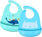 VICLOON bavaglino in silicone con tasca x2 6 mesi+