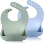 VICLOON bavaglino in silicone con tasca x2 6 mesi+