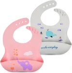 VICLOON bavaglino in silicone con tasca x2 6 mesi+