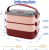 LUNCHBOX śniadaniówka z trzema przegródkami + sztućce 2200ml