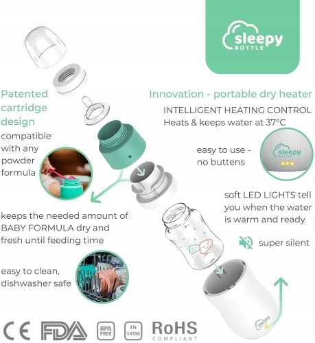 SLEEPY BOTTLE zestaw startowy podgrzewacz z butel1