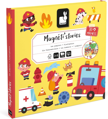 JANOD Magneti'Stories Straż Pożarna układanka magnetyczna 30 magnesów