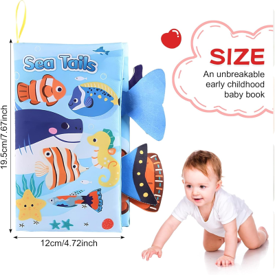 DEARBAG Sea Tails książeczka sensoryczna ZAWIESZKA 6msc+