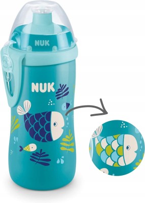 NUK Junior Cup BUTELKA 18 m+ ustnik push-pull 300 ml EFEKT KAMELEONA