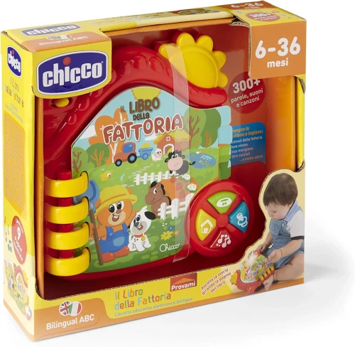 CHICCO Farma elektroniczna książeczka edukacyjna JĘZYK ANGIELSKI i WŁOSKI