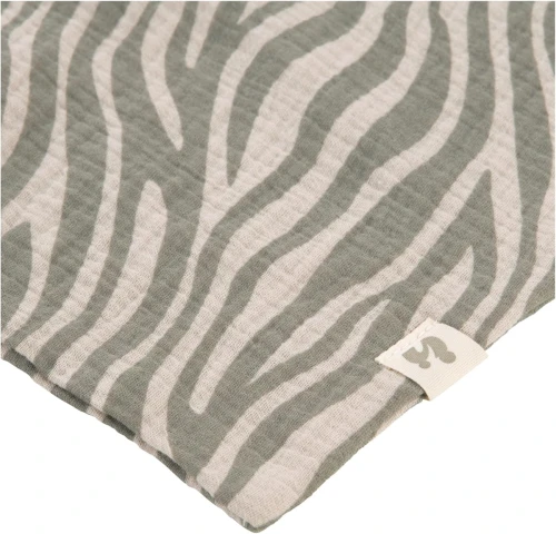 HAUCK Cuddle N Play muślinowy komforter przytulanka 25 x 25 cm ZEBRA SAGE