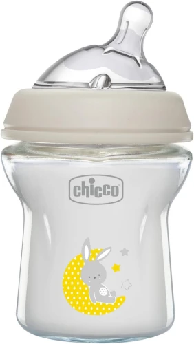 CHICCO NaturalFeeling SZKLANA butelka 150 ml 0+ wolny przepływ