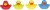 PLAYGRO Bright Baby Duckies gumowe kaczki do kąpieli 6 m+ 4 sztuki