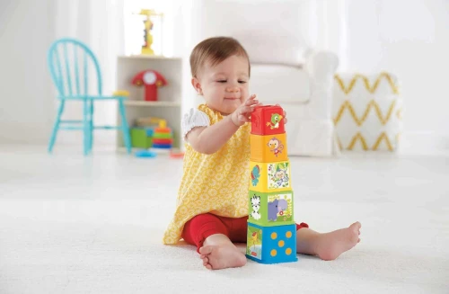 FISHER-PRICE Stack &amp; Explore Blocks klocki o różnej wielkości 5 sztuk