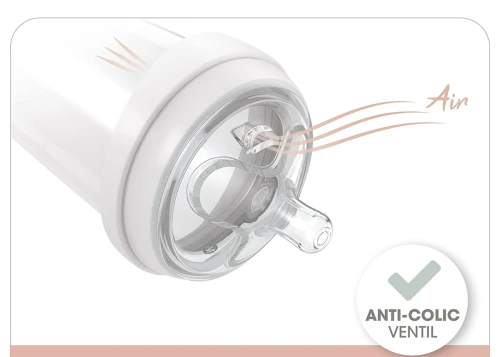 NIP First Moment butelka ze smoczkiem rozmiar M średni przepływ 270 ml ACTIFLEX