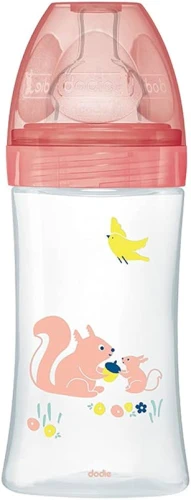 DODIE butelka 270 ml smoczek 2 średni przepływ 0-6 m WIEWIÓRKA