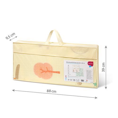 BABYONO mata edukacyjna PIANKOWA XPE 180x200
