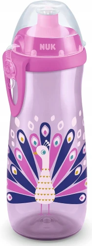 NUK Sports Cup BUTELKA 24 m+ ustnik push-pull 450 ml EFEKT KAMELEONA
