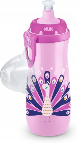 NUK Sports Cup BUTELKA 24 m+ ustnik push-pull 450 ml EFEKT KAMELEONA