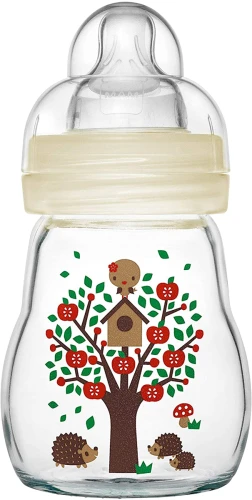 MAM Feel Good butelka szklana 170 ml 0 m+ smoczek 1