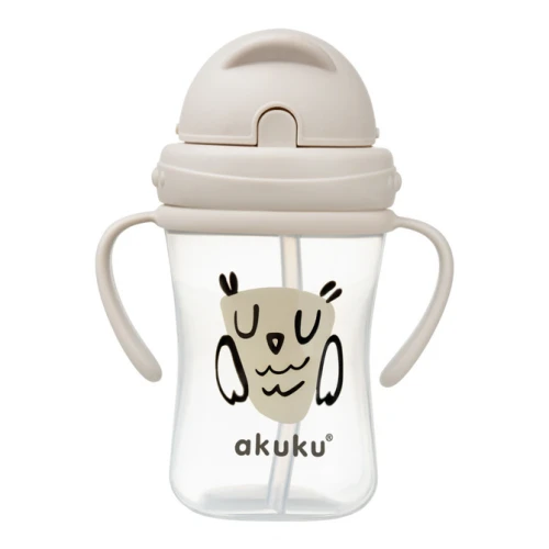 AKUKU bidon z chowaną słomką 300ml 9msc+