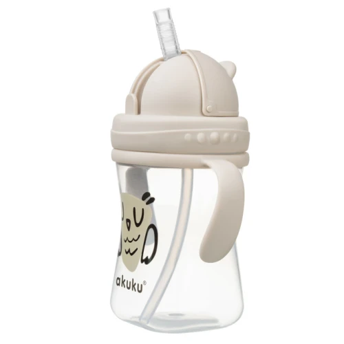 AKUKU bidon z chowaną słomką 300ml 9msc+