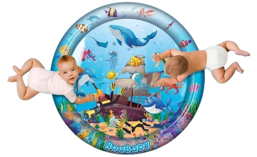 NOUBABY XXL mata wodna do zabawy na brzuszku 100 cm  OCEAN