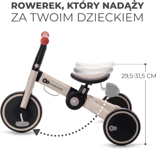 KINDERKRAFT 4TRIKE rowerek trójkołowy 3w1 12msc+