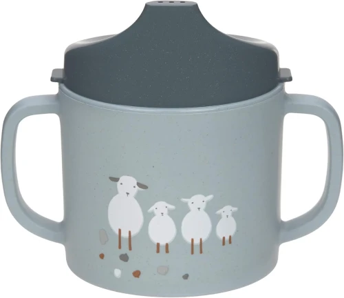 LASSIG Sippy Cup Tiny Farmer Sheep kubek z ustnikiem 150 ml 6 m+