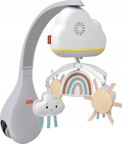 FISHER PRICE 2w1 karuzela z czujnikiem hałasu, lampka nocna na stolik