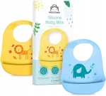 MAMA BEAR bavaglini in silicone con tasche x2